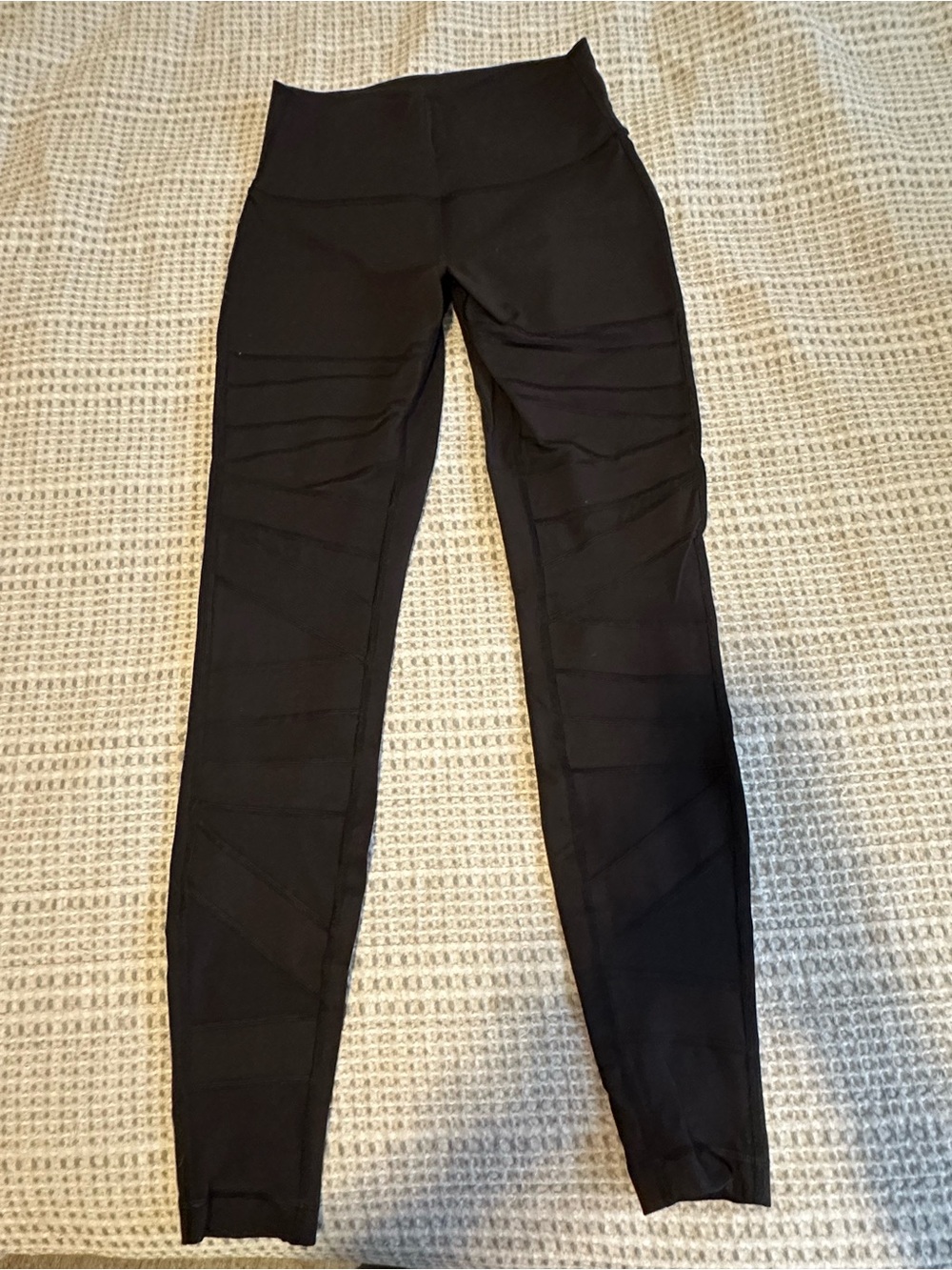 lululemon athletica Black High-Rise Moto-Style Leggings